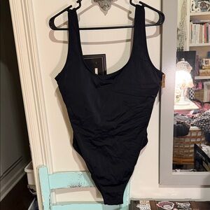 PINK Victoria's Secret Black One Piece Swimsuit